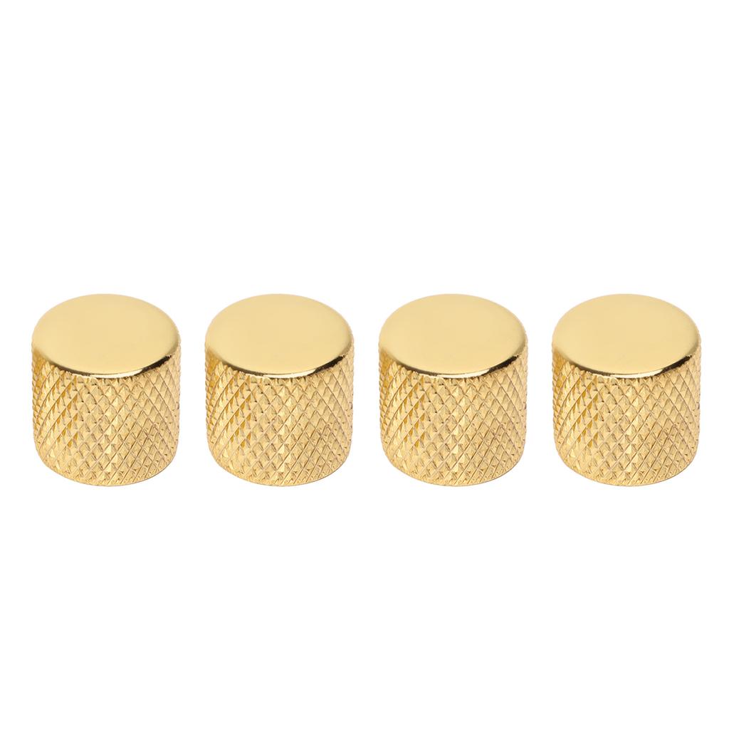 4Pcs Potentiometer Knob Wide Compatibility Strong Delicate Electric Guitar Control Knob Gold