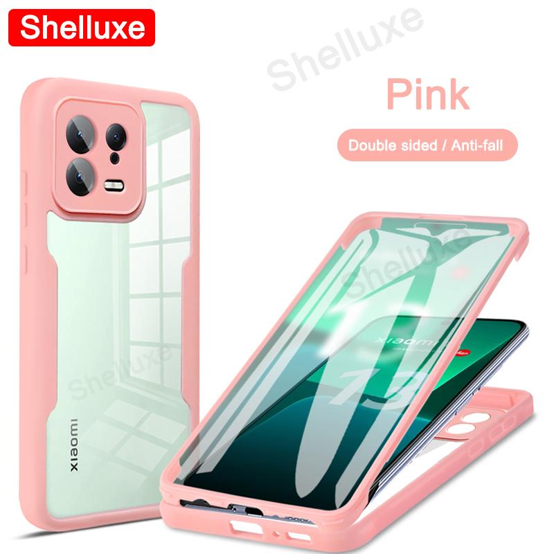 Для Xiaomi13 360 Полная защита корпуса Передняя+Задняя Прозрачный чехол Shelluxe Для Xiaomi Mi 13 Lite 13T Xiaomi13T Pro Силиконовая Двусторонняя крышка