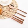16Pcs Brown Gold Dinnerware Set Imitation Wooden Handle Cutlery Set Chopsticks Knife Fork Spoon Tableware Set Korean Flatware