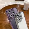 Glitter Diamond Camera Protector Case for iPhone 14 Pro Max 11 12 13 Pro Xs Max 14 7 8 Plus X Xr Luxury Girl's Silicone Cover