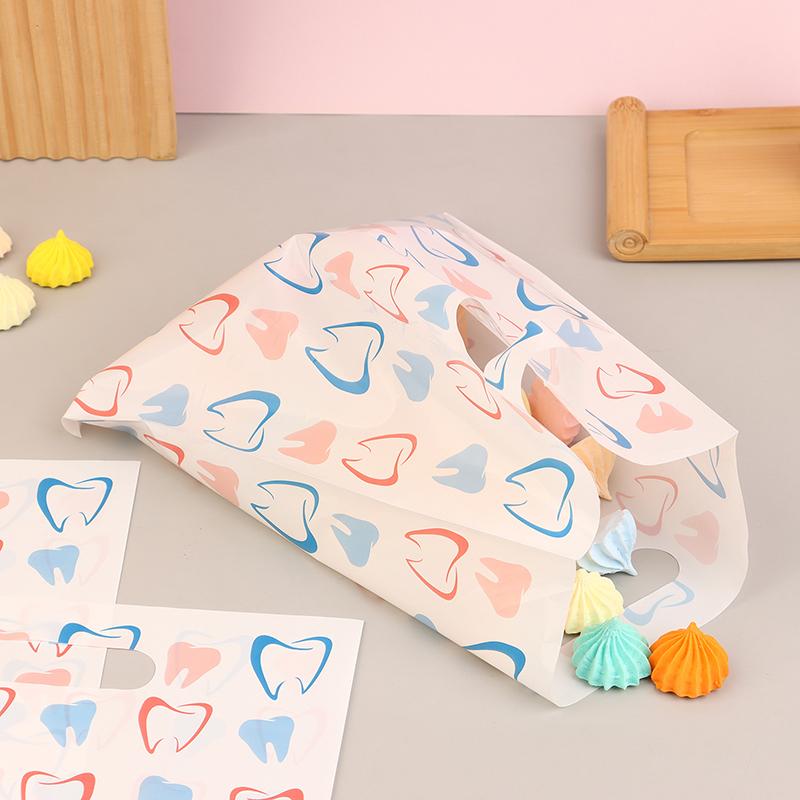 30/50 шт. Стоматологические пакеты для стоматологических пациентов, оптовые пластиковые подарочные пакеты для стоматологических товаров для гигиенистов, стоматологов, клиник по уходу за пациентами,