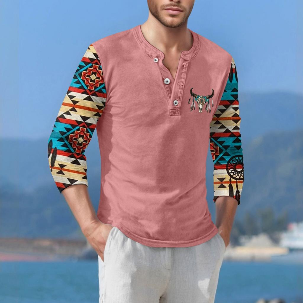 Men'S T-Shirt Street Casual Fashion Long Sleeved Top