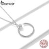 BAMOER, комплект ювелирных изделий из стерлингового серебра 925 пробы, базовая цепочка, ожерелье, подвеска в форме сердца для женщин, модное изготовление ювелирных изделий