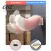 Car Rear Window Tail Electric Wagging for Car, Remote Control Fluffy Animal Interactive Decor, Sound Activated Moving Fur Trunk Ornament Cosplay Anime