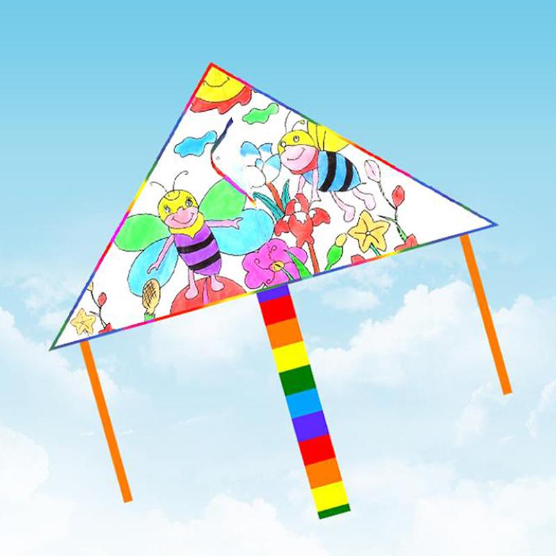 1Set Blank Kite Diy Children Education Painting Kite Easy To Fly Children Kite