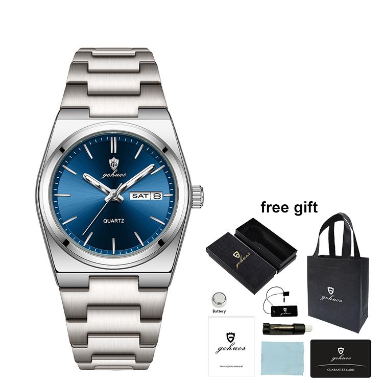 Gohuos 8807 78807 Custom Luxury Mens Wristwatch Waterproof Original Quartz Wrist Watches for Men Reloj Para Hombre Montre Homme