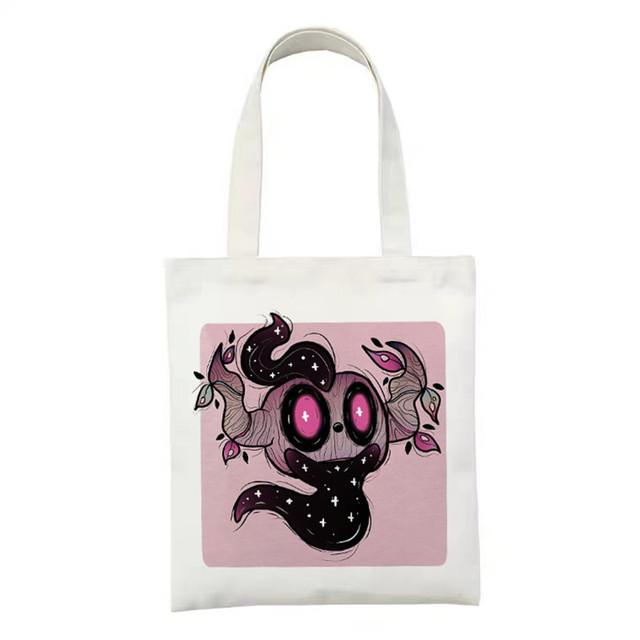 Женская пляжная сумка, сумки для покупок для продуктов, многоразовая эко-большая сумка с героями мультфильмов, женская холщовая сумка в стиле аниме, большая женская дорожная сумка