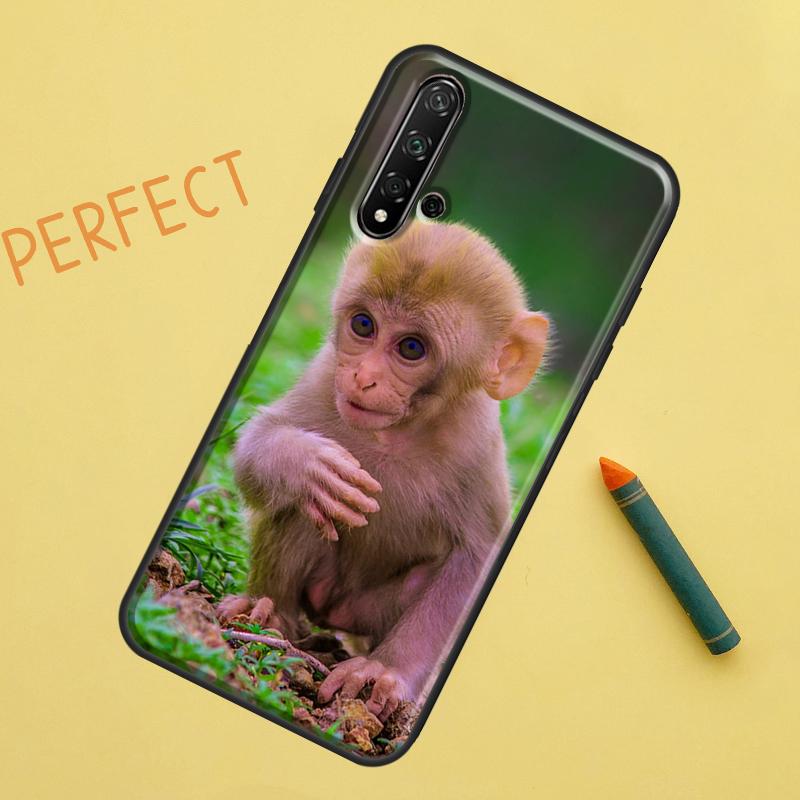 Милый обезьянка Животное Для Huawei Nova 8i 12i 11i 12s Y73 Y72 Y61 Y91 Y90 Y70 Y60 9 10 SE P30 P40 Lite P60 Pro Чехол