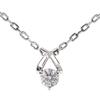 Diamond Necklace Popular Simple Azuki Chain Box [Diamond Lab] Women's 0.20ct [Gift Set]