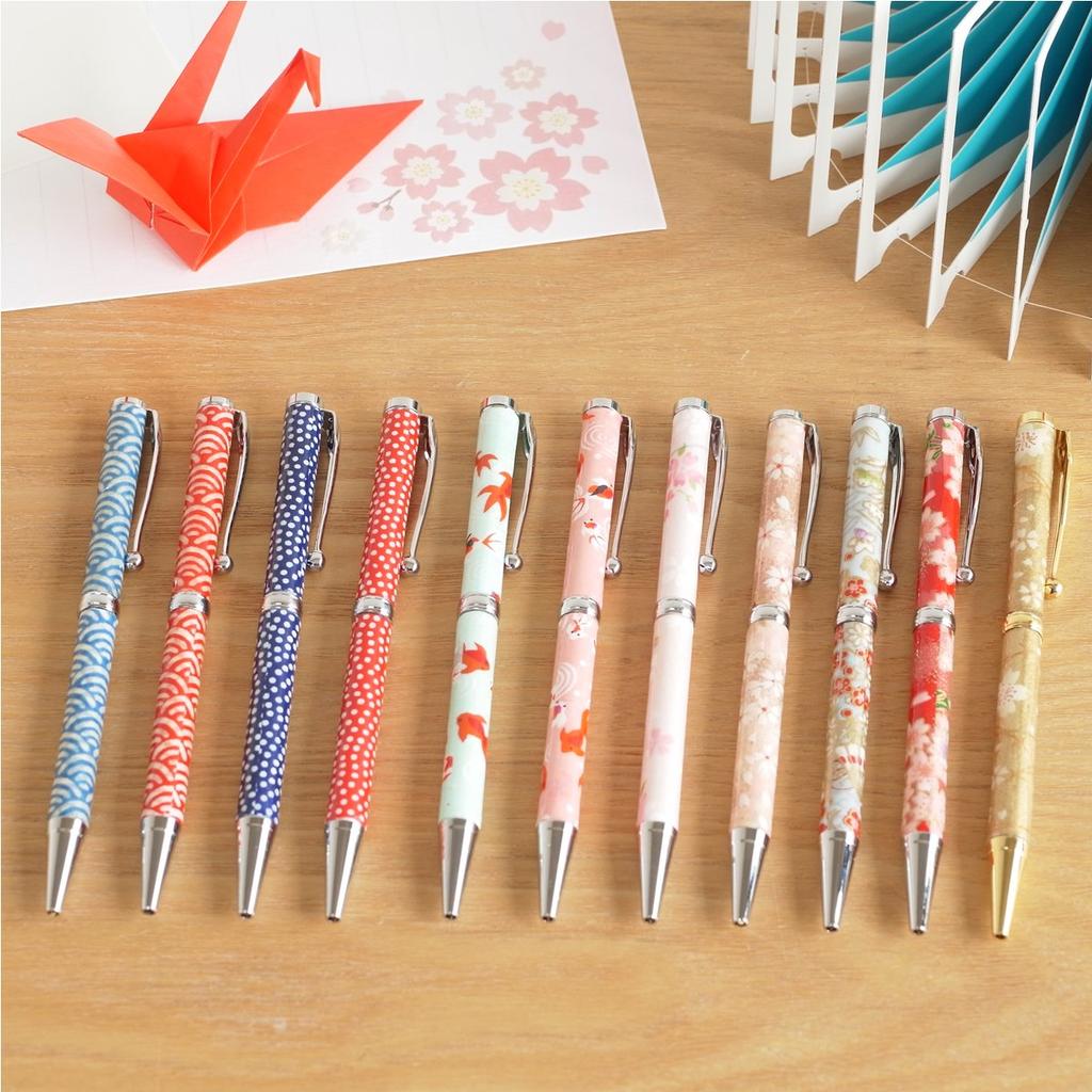 Mino Washi Ballpoint Oil Thin Japanese Made In Twist Luxury Yuzen Craftsman 32 Types Light Pen, Based, 0.7 Shaft, Pattern, Japan, Type, Pattern,