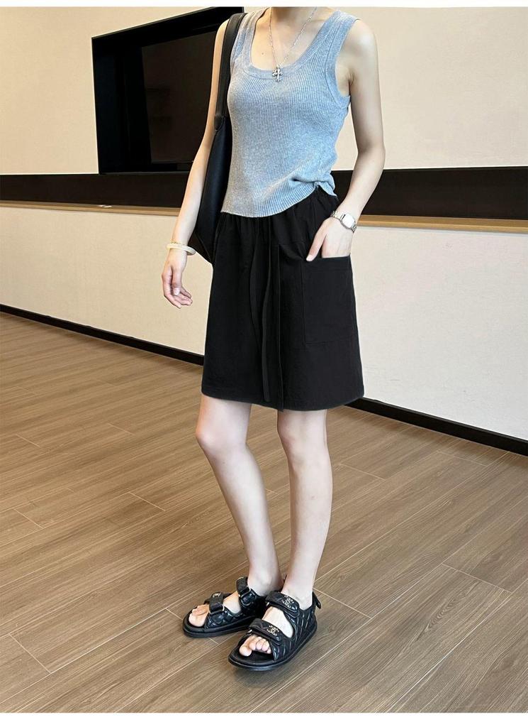 Women's High Waist Summer Sun Protection Skirt Shorts - Plus Size, Casual, Versatile, Anti-exposure, Slimming, Loose Fit