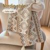 Bohemian Retro Knitted Wool Sofa Blanket - Light Luxury Air Conditioning & Nap Blanket