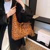 Повседневная сумка большой вместимости с леопардовым принтом, женская 2025, новая, высококлассная, для поездок на работу, на плечо, сумка-тоут, сумка-ведро