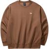 Anta Lifestyle Series Mens Outdoor Casual Comfortable Crew Neck Pullover Sweatshirt Unisex Sweatshirt Cinnamon-Brown 972448710-4