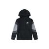 Full-Length Zipper Regular Fit Hooded Jacket Kids Jackets Black CD7291