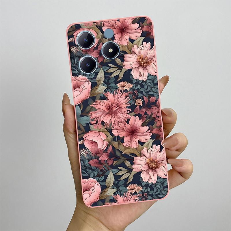 Чехол для телефона Realme C63 C61 Narzo N63 RealmeC61 RMX3939 Силиконовый Мягкий ТПУ Ударопрочный Чехол Расписанный Печатный Защитный Чехол Сумка