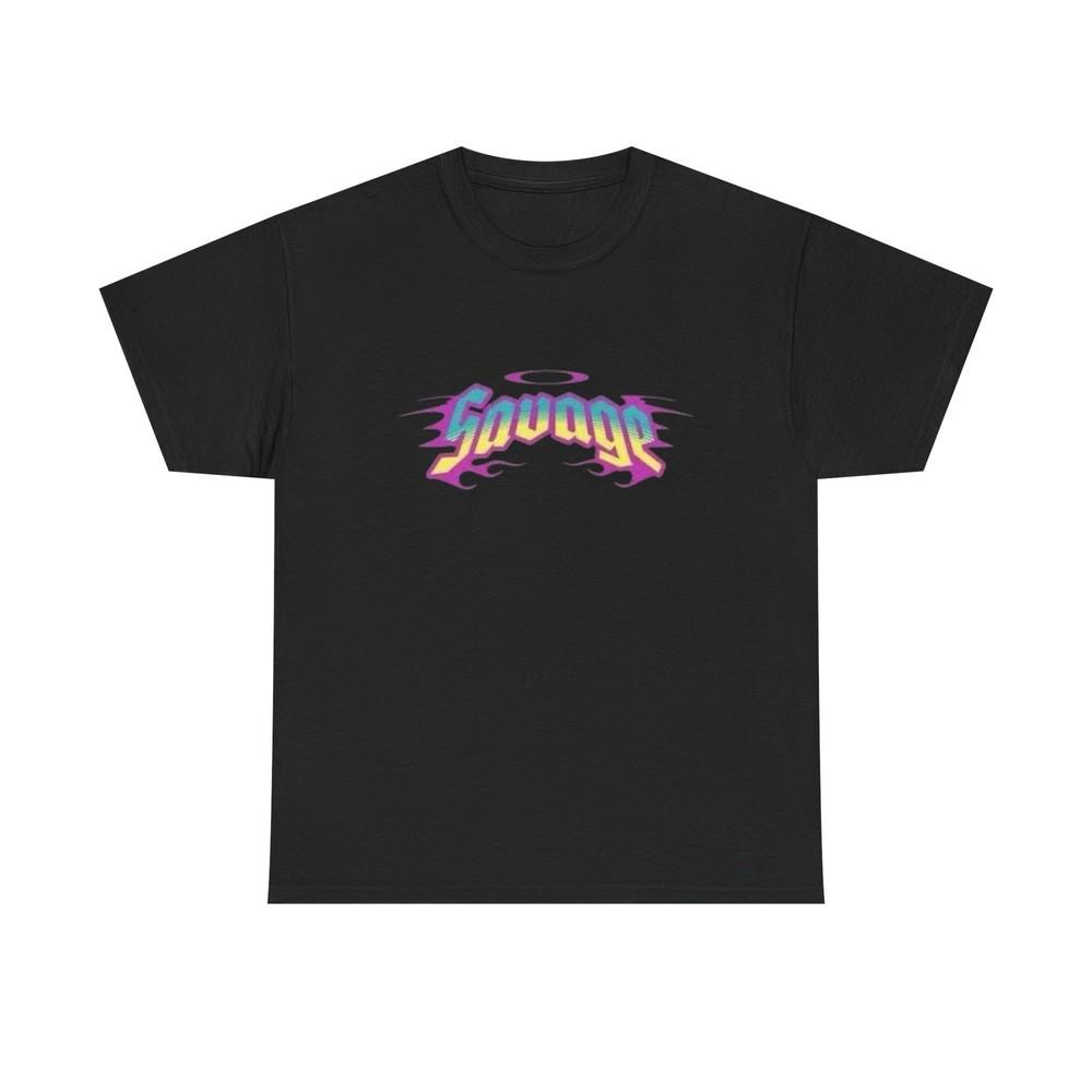 Savage Vintage Logo Graphic T-Shirt Unisex Comfy Heavy Cotton Tee Unisex T-Shirt