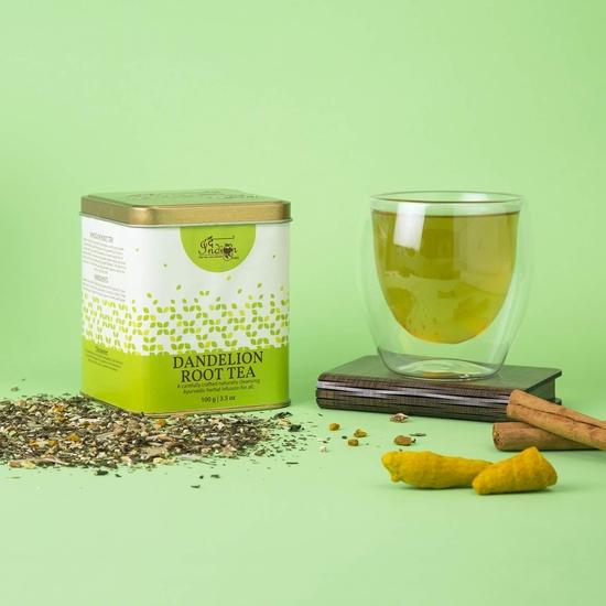 Индийский чай из корня одуванчика для детоксикации | Чай для детоксикации почек и печени | Улучшает функцию почек и пищеварение | Листья (100 грамм)