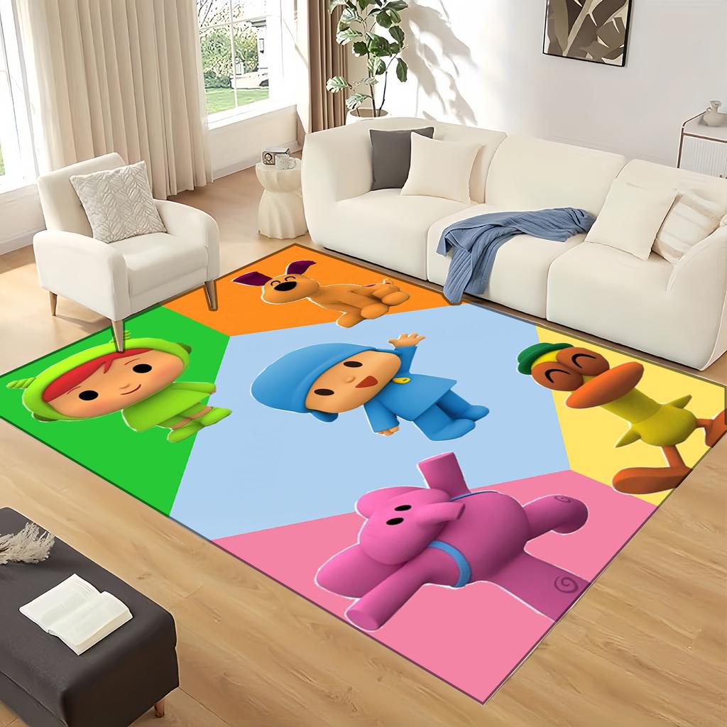 HD Забавный P-Pocoyo Мультфильм Элли Пато Ковер Коврик для Дома Гостиной Спальни Дивана Прихожей Декор, Детский Игровой Нескользящий Коврик