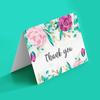 Clickedin Thank You Cards, Elegant Flowers Theme, 12 Cards and Envelopes