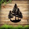 Black Metal Tree Decors Stylishs Iron Wall Plaques Wall Sign for Indoor and Outdoor Use Wall Decorations 23.4x30cm