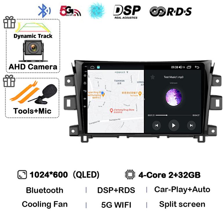 Android 14 Carplay Auto 360 Camera для Nissan NAVARA Frontier NP300 2011 - 2018 Мультимедийный видеоплеер GPS Автомобильное радио DSP Stereo