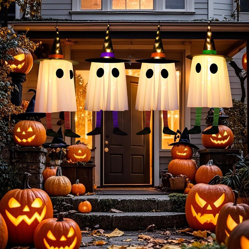 Flashing LED Specter Luminous Specter Ceiling Hanging Halloween Hanging Ornament  Porch