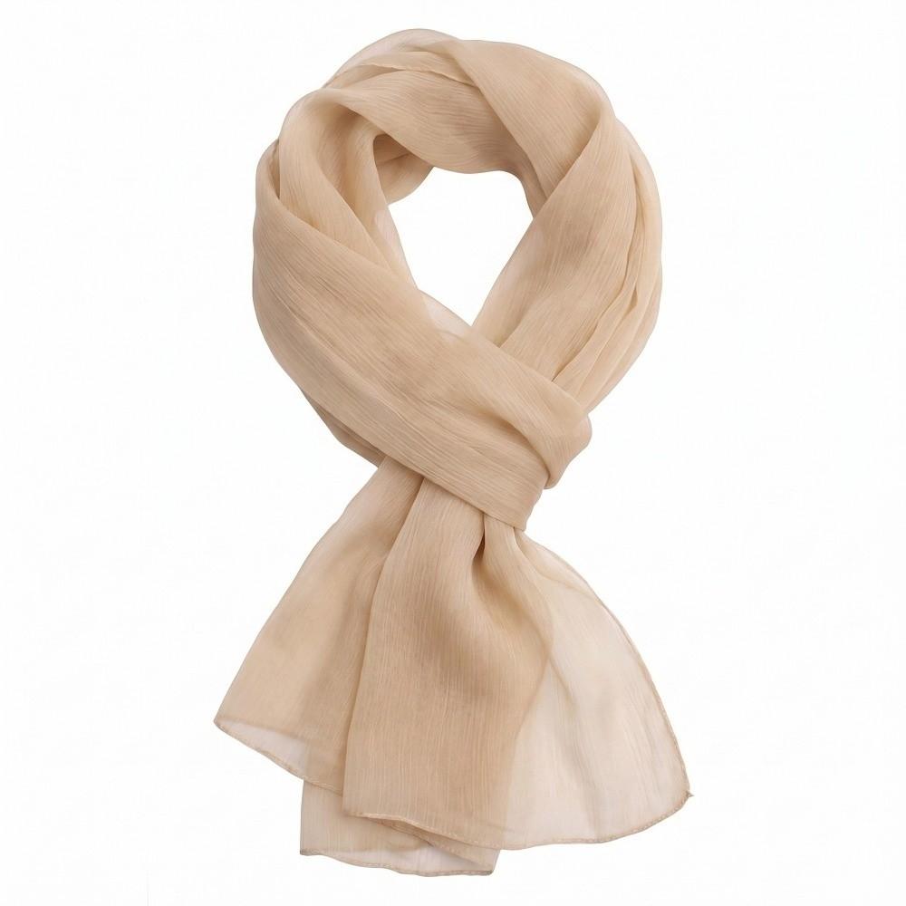 Thin Shawl Chiffon Beach Towel Solid Color Turban Wrap Scarf Women