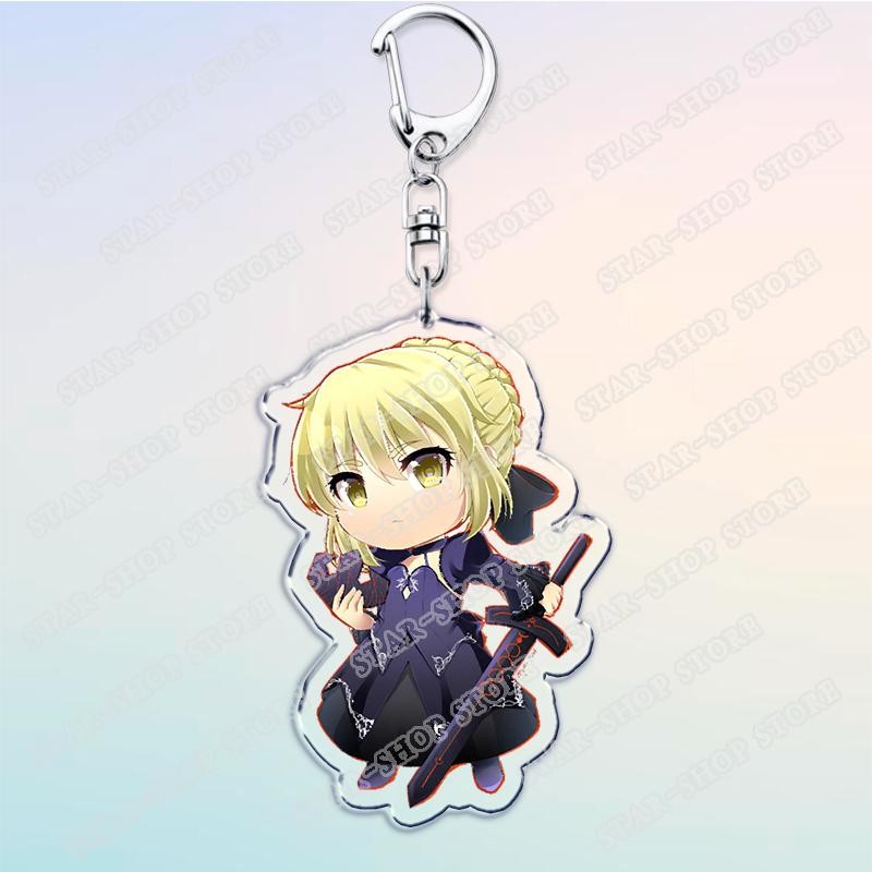Горячие Ключницы для Аксессуаров из Манги и Игр Брелок для Сумки Fate Grand Order Saber Alter Zero Кольцо Подарки для Фанатов Брелки