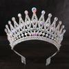 Baroque Queen Crystal Crowns With Comb Bride Headdress Luxury Crystal Princess Crown