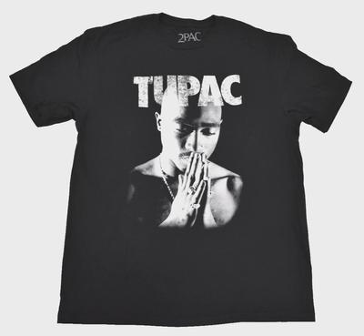 Мужская футболка Tupac Тупак Шакур Классический Графический Принт Молящийся Черный Новая L, XL, 2XL