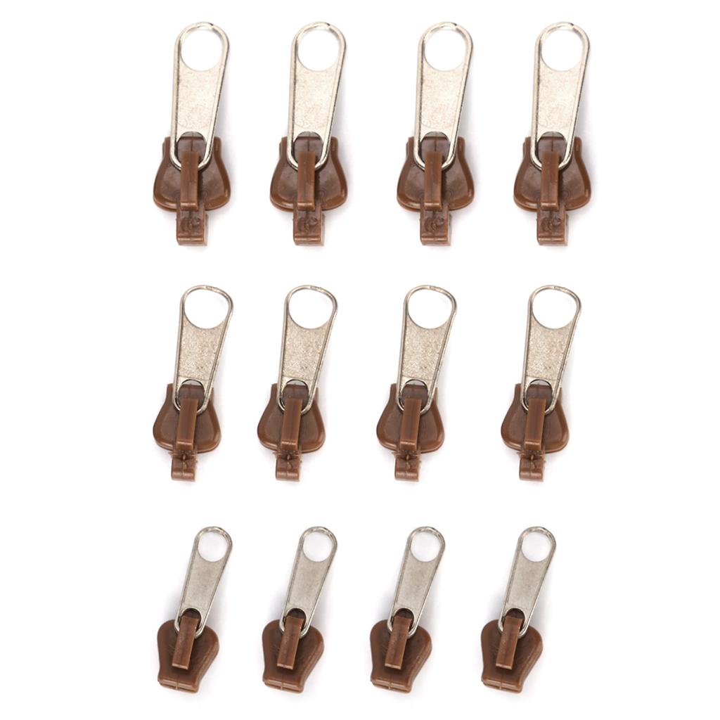 12 шт. Универсальный комплект для ремонта головки молнии, сменный для самодельных курток, джинсов, брюк, пальто