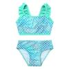 Комплекты бикини для девочек, купальный костюм русалки, купальник из двух частей, купальник для детей 1-16 лет