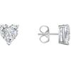 Jewels Prim 5 Ct Heart Shape Created Diamond Real 14K White Gold Earrings Studs Push Back Search This Page