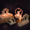 Butterfly & Rabbit Candleholder Silicone Mold with Hollow Lotus Design