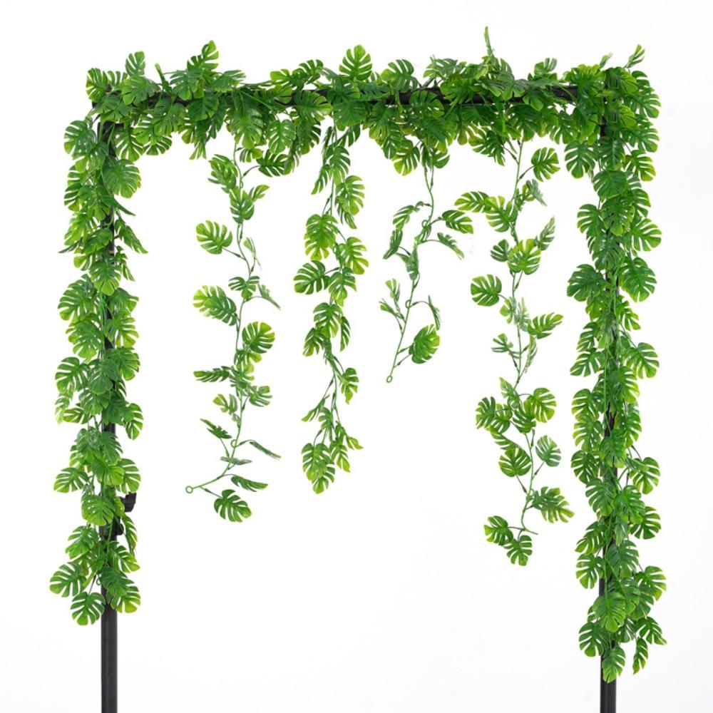 1Pc 1.8m Monstera Leaf Vine Artificial Plant Faux Plants Fake Plants Plastic Hanging Vine Fake Monstera Vine Fake Hanging Green Plants Indoor Ornament