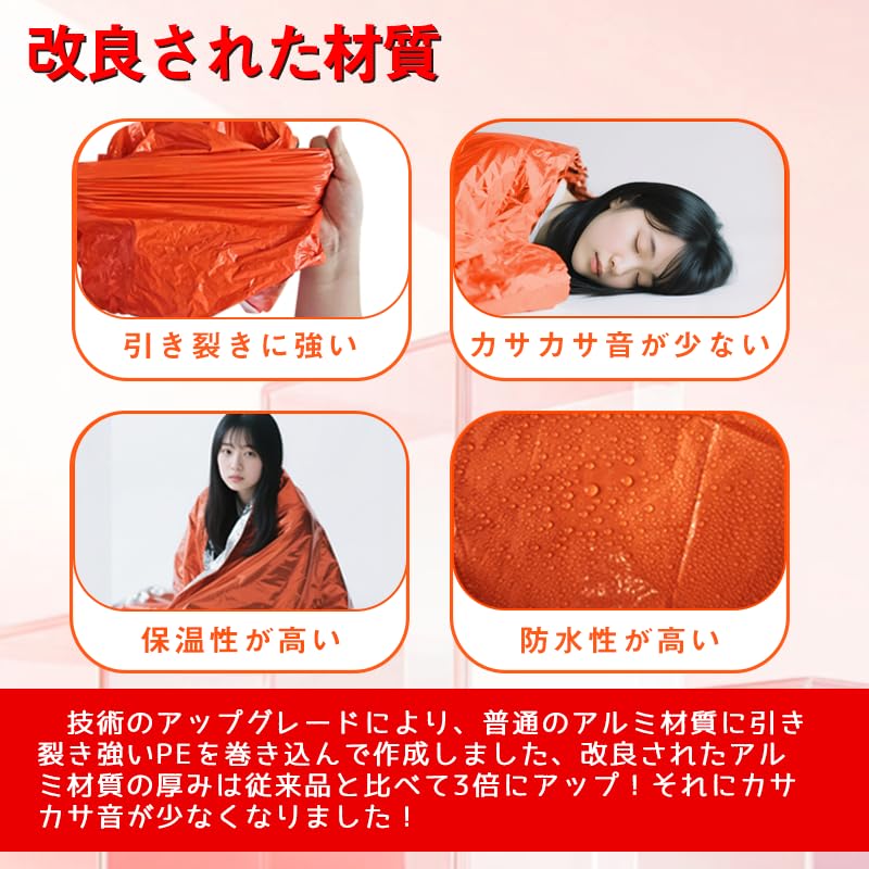 Набор для предотвращения стихийных бедствий Алюминиевый лист Спасательное одеяло Спасательный спальный мешок Аварийный спальный мешок Аварийный дождевик Низкий шорох