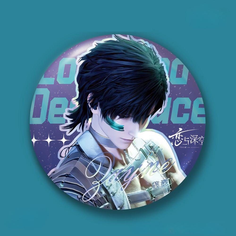 Значок 58MM Игра Любовь и Глубокий Космос Силус Рафаэль Зейн Ксавьер Калеб Круглый Аниме Эмблема Брошь Булавка Украшение для Рюкзака Подарок для Фанатов