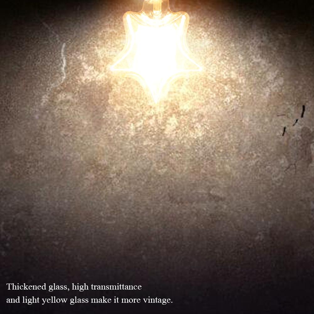 E27 Винтажная Лампа в Форме Пентаграммы Освещение Декорация для Кофейни 220В