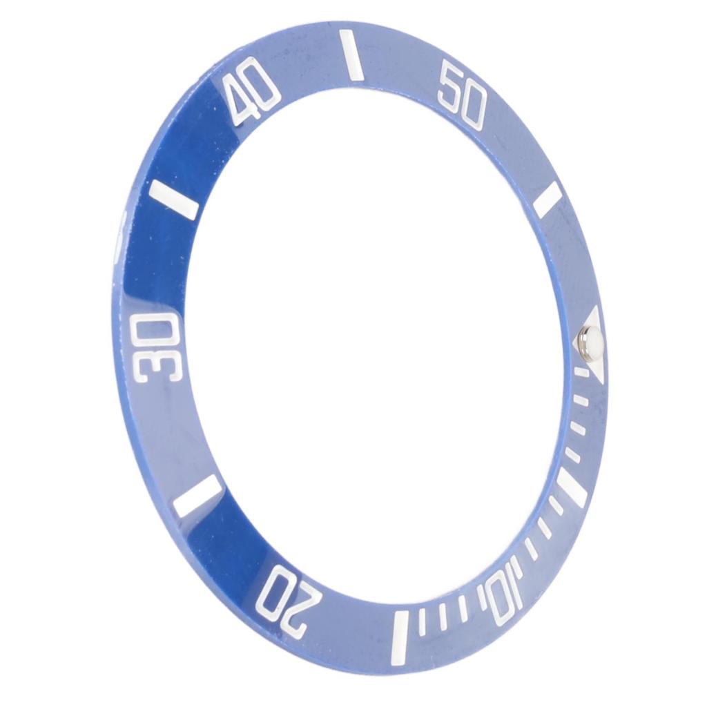 40mm Diameter Watch Bezel Insert Ring Clear Scale Luminous Ceramic Replacement Bezel Insert White