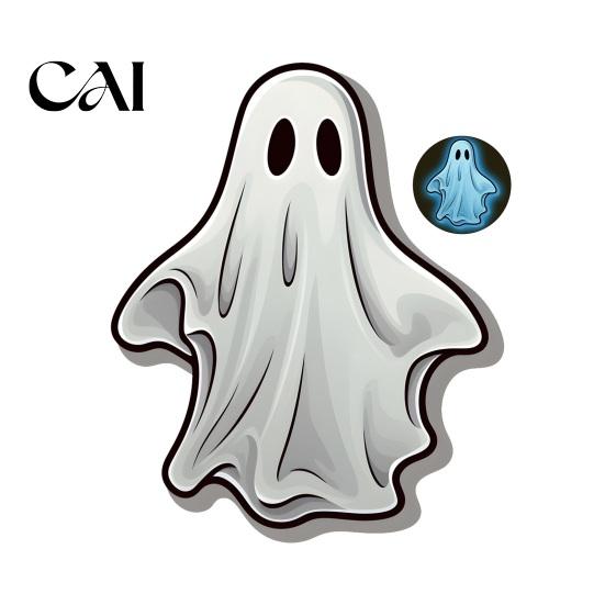 Festival Atmosphere Layout Ornaments Luminous Ghost Wall Stickers for Halloween Decoration, Glow in The Dark PVC Decals Indoor Outdoor