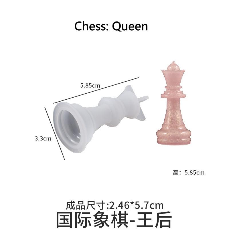 DIY Chess Silicone Mold Handmade Chessboard Set Crystal Epoxy Resin Candle Mold Home Gathering and Outdoor Game Tools