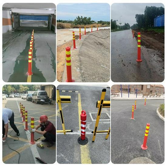 Jitai 75cm Reflective Rubber Traffic Safety Post