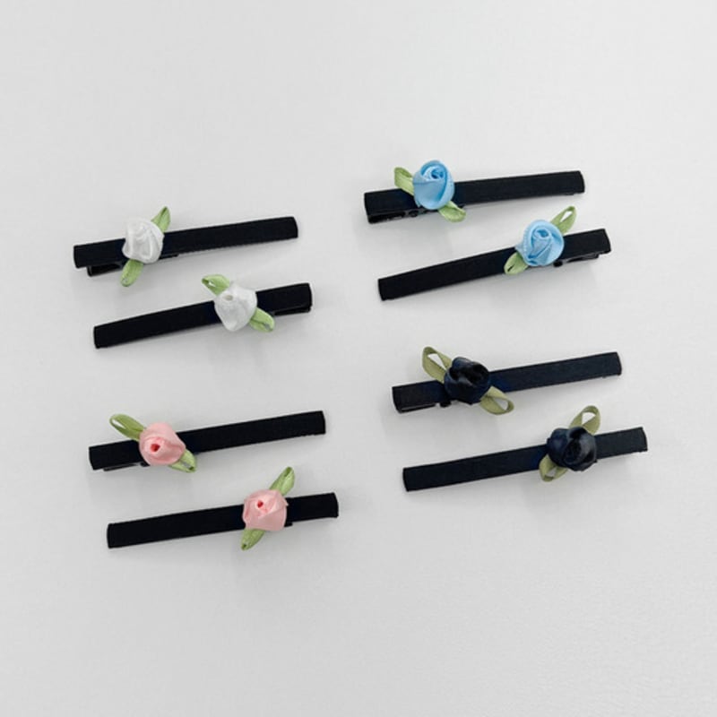 FANTASTIC PLANET [2SET] rose bud hair pin (4colors)
