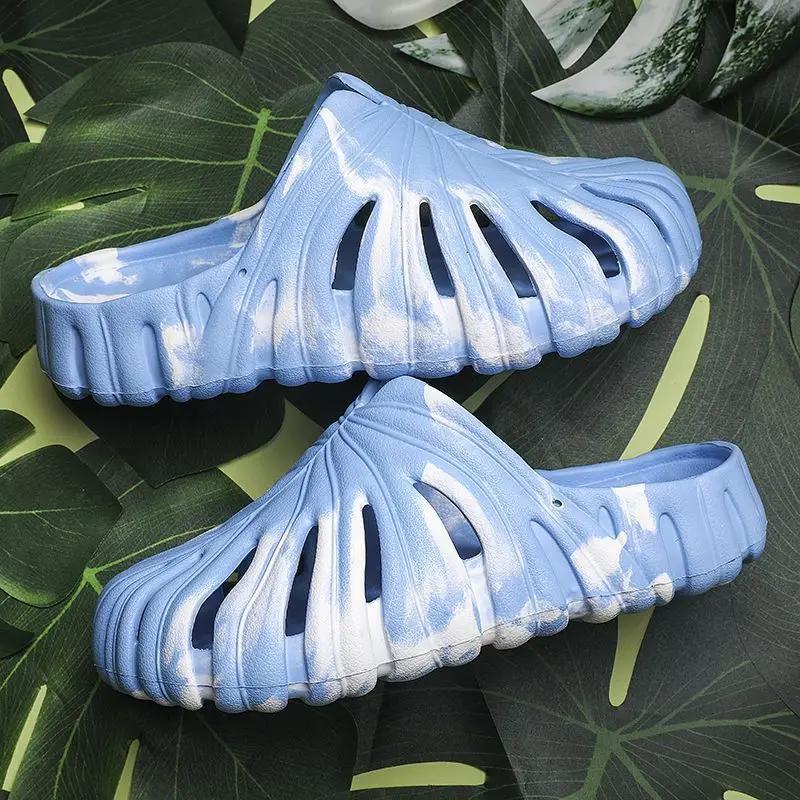 Дырчатые сандалии мужские уличные пляжные туфли на платформе дешевая ликвидация Y2k забавные высококачественные летние шлепанцы из ЭВА для мужчин