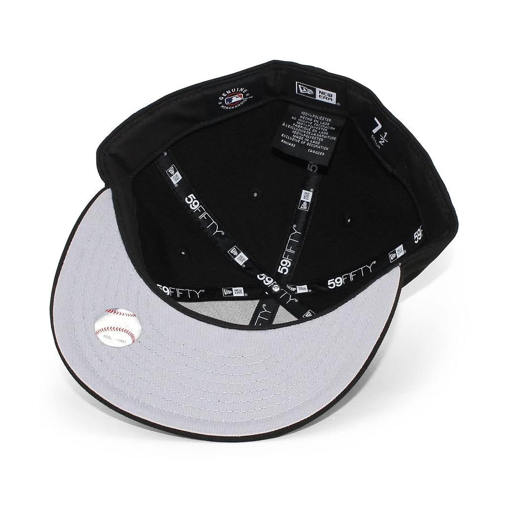 New Era 59FIFTY Boston Red Sox MLB Fitted Cap In Black and White Team-Basic (5950) (Size 8-1/4 (approx. 65.4cm)) [Used]