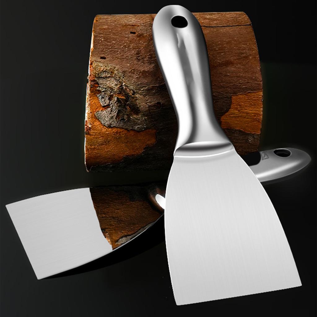 Скребок для штукатурки с плоской горловиной, нож из нержавеющей стали, идеально подходит для очистки гладких стен, пола, рабочий шпатель