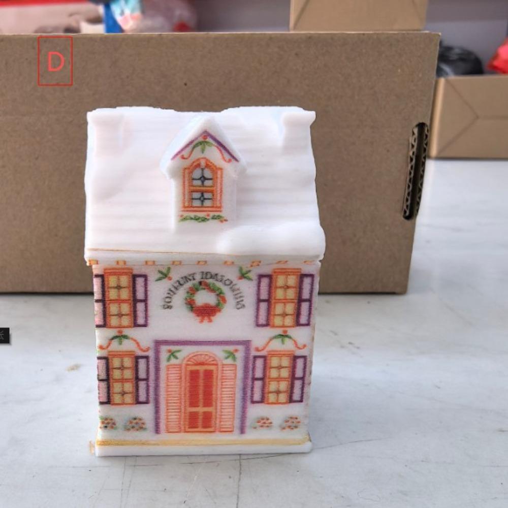 Gifts Cute Holiday Village Spice House Cartoon Mini Village Spice House Jars Desktop Decoration House House Storage Box