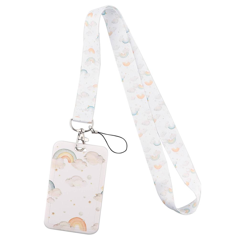 Cartoon Credential Card Holder Bags Doctor Nurse Neck Strap Lanyards Keychain Pass Card Holder Hang Rope Lariat Lanyard Gifts