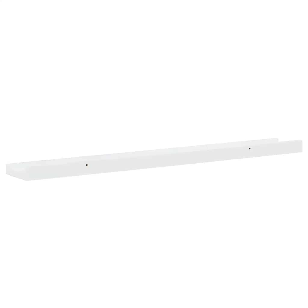 Wall Shelves 2 pcs High Gloss White 80 x 9 x 3 cm